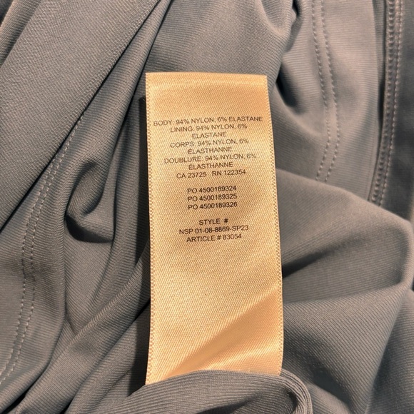 BABATON By Aritzia SZ L Contour Body Con Square Neck Lined Sleeveless Midi Dress - Picture 7 of 8